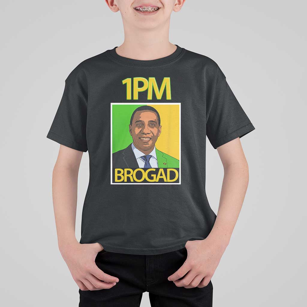 1PM BROGAD JLP Supporter Andrew Holness T Shirt For Kid Jamaica Labor Party Politics - Wonder Print Shop