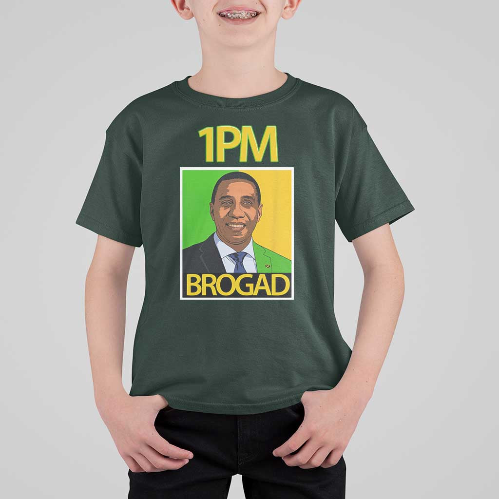 1PM BROGAD JLP Supporter Andrew Holness T Shirt For Kid Jamaica Labor Party Politics - Wonder Print Shop