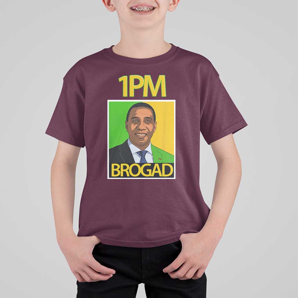 1PM BROGAD JLP Supporter Andrew Holness T Shirt For Kid Jamaica Labor Party Politics - Wonder Print Shop