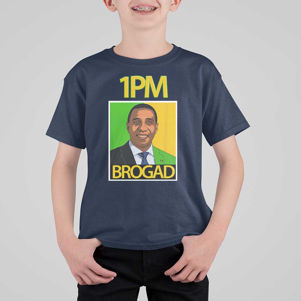 1PM BROGAD JLP Supporter Andrew Holness T Shirt For Kid Jamaica Labor Party Politics - Wonder Print Shop