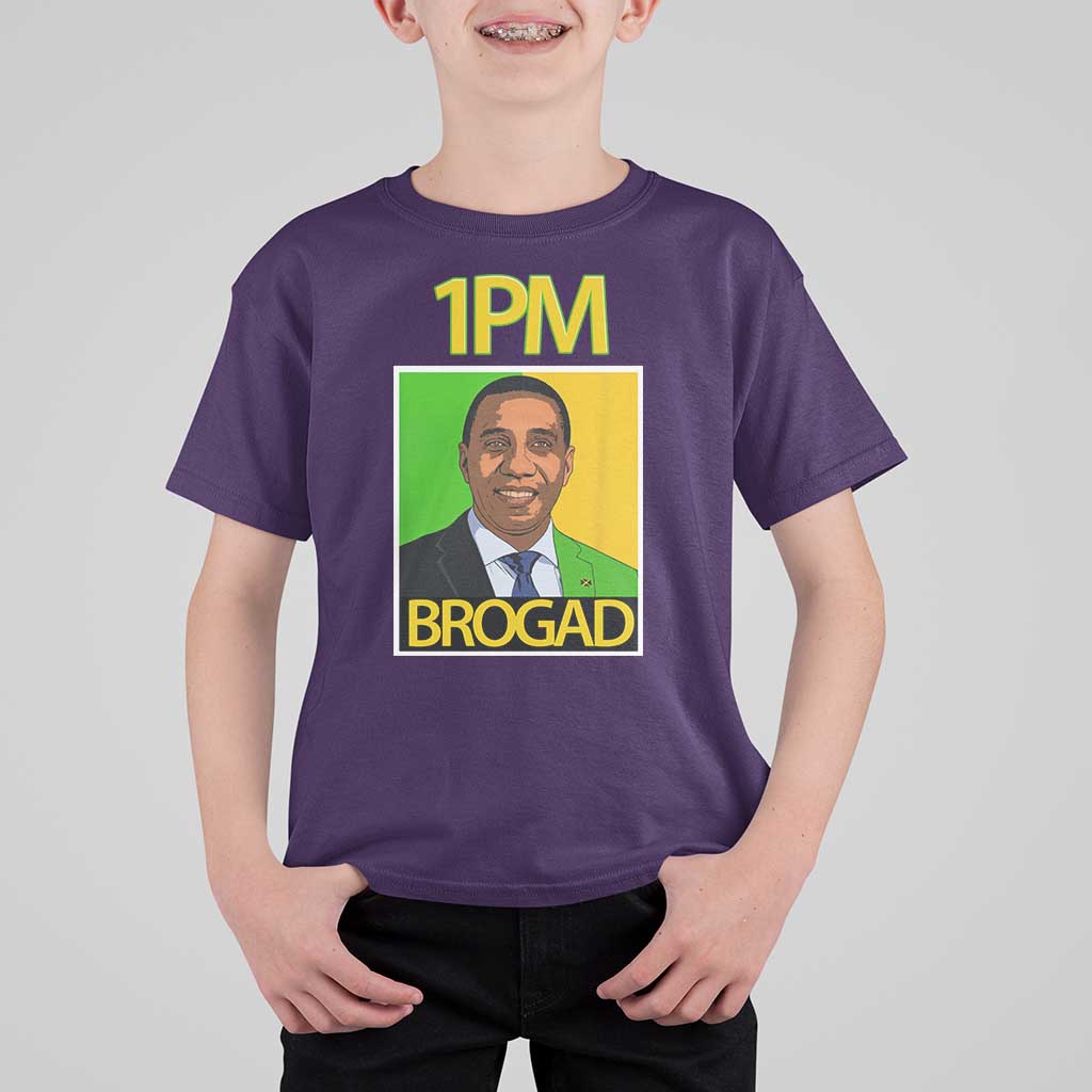 1PM BROGAD JLP Supporter Andrew Holness T Shirt For Kid Jamaica Labor Party Politics - Wonder Print Shop