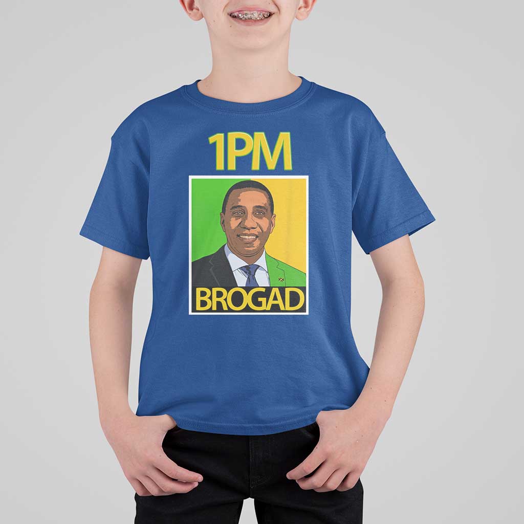 1PM BROGAD JLP Supporter Andrew Holness T Shirt For Kid Jamaica Labor Party Politics - Wonder Print Shop