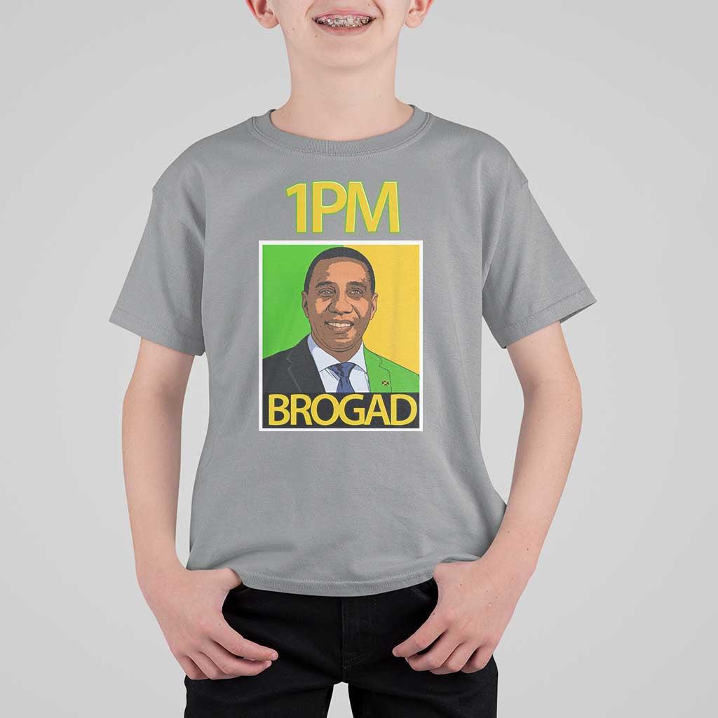 1PM BROGAD JLP Supporter Andrew Holness T Shirt For Kid Jamaica Labor Party Politics - Wonder Print Shop
