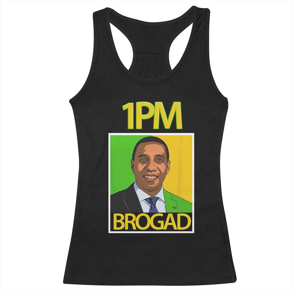 1PM BROGAD JLP Supporter Andrew Holness Racerback Tank Top Jamaica Labor Party Politics - Wonder Print Shop