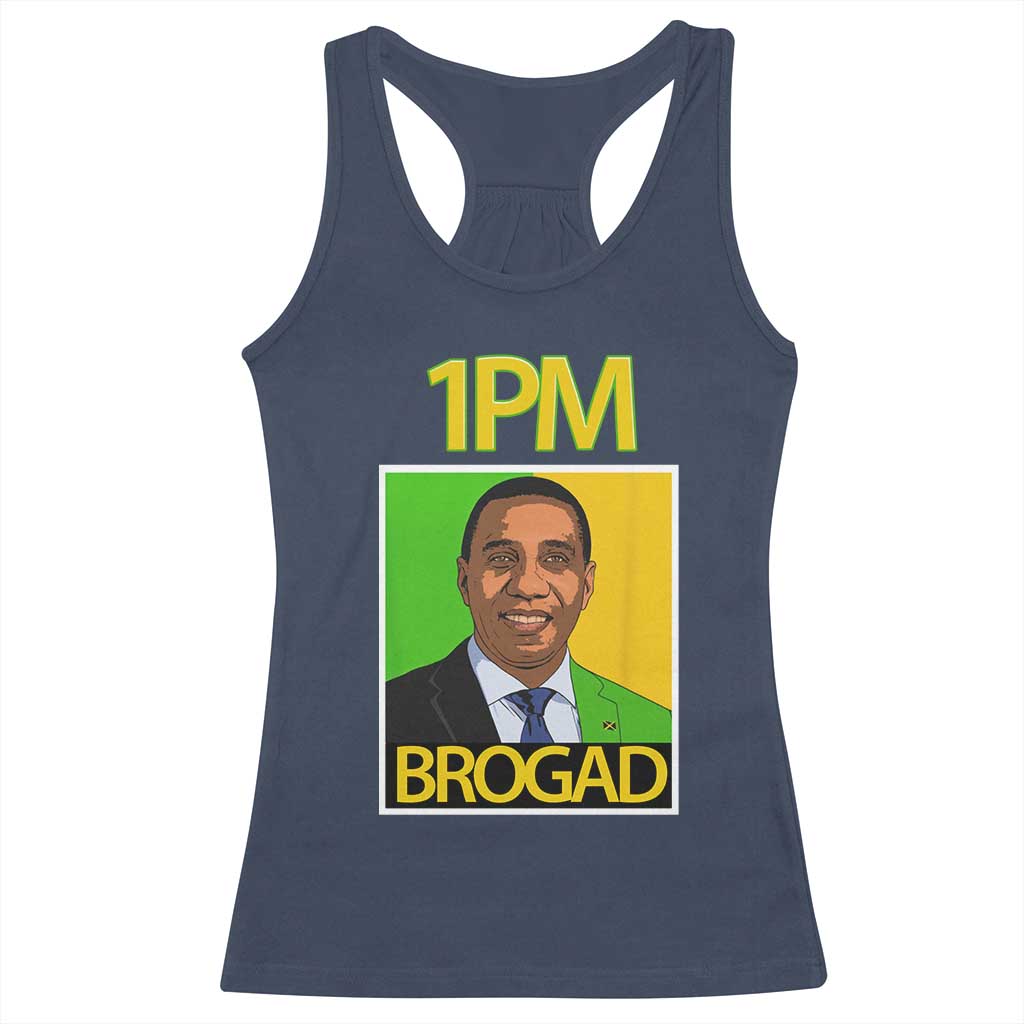 1PM BROGAD JLP Supporter Andrew Holness Racerback Tank Top Jamaica Labor Party Politics - Wonder Print Shop