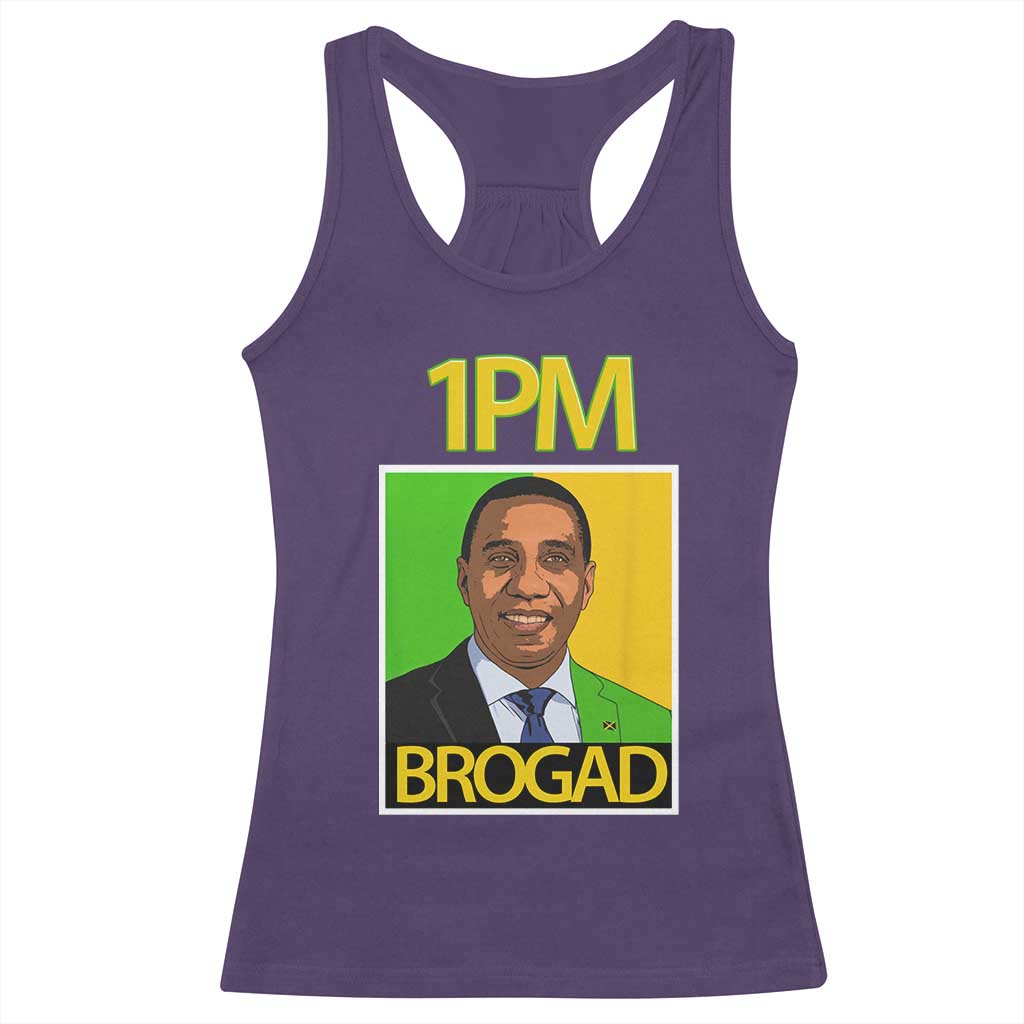 1PM BROGAD JLP Supporter Andrew Holness Racerback Tank Top Jamaica Labor Party Politics - Wonder Print Shop