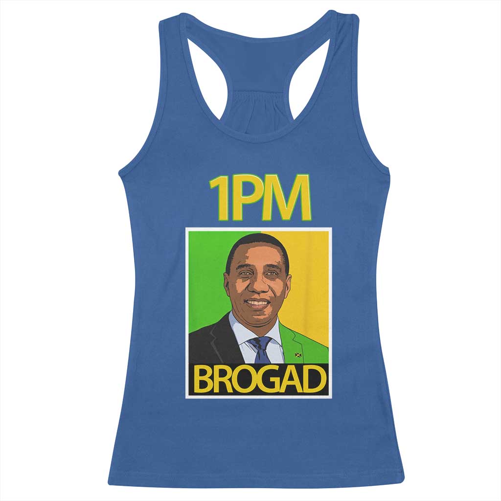 1PM BROGAD JLP Supporter Andrew Holness Racerback Tank Top Jamaica Labor Party Politics - Wonder Print Shop