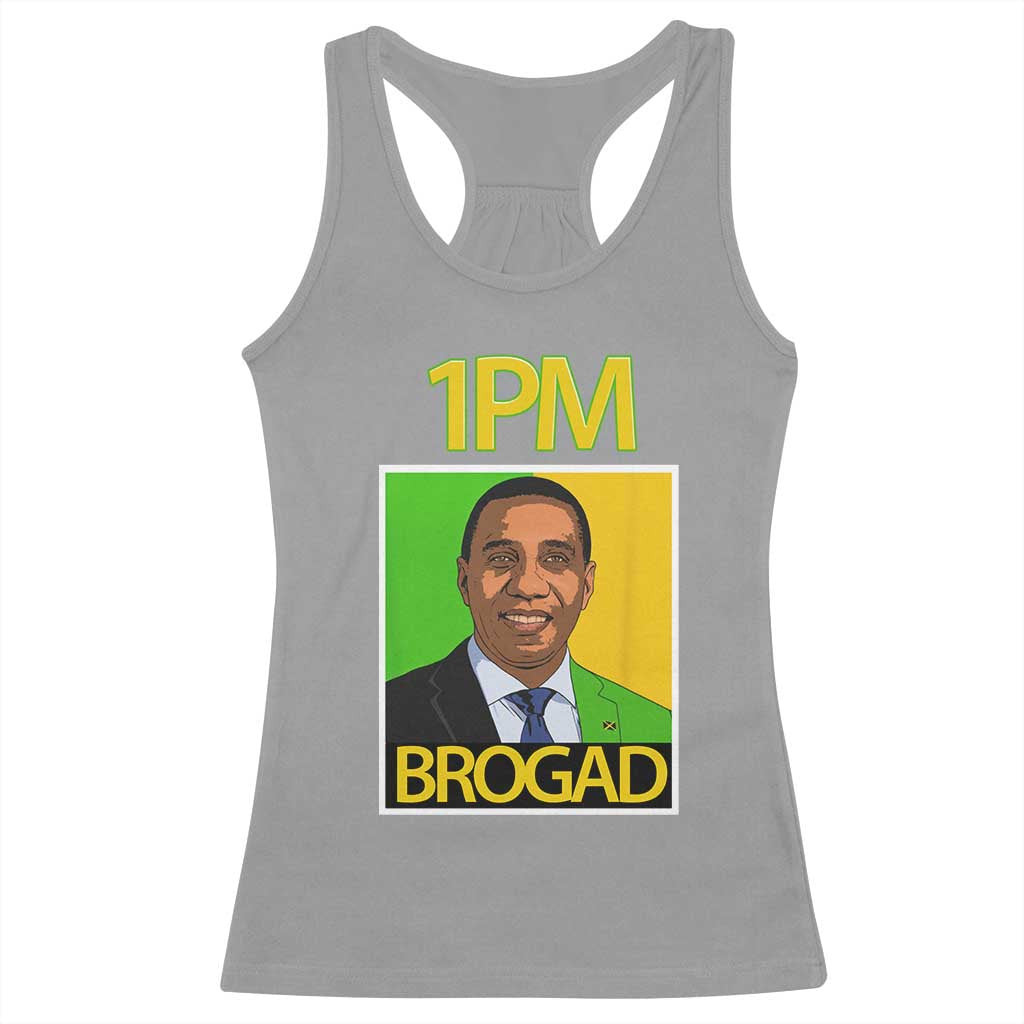 1PM BROGAD JLP Supporter Andrew Holness Racerback Tank Top Jamaica Labor Party Politics - Wonder Print Shop