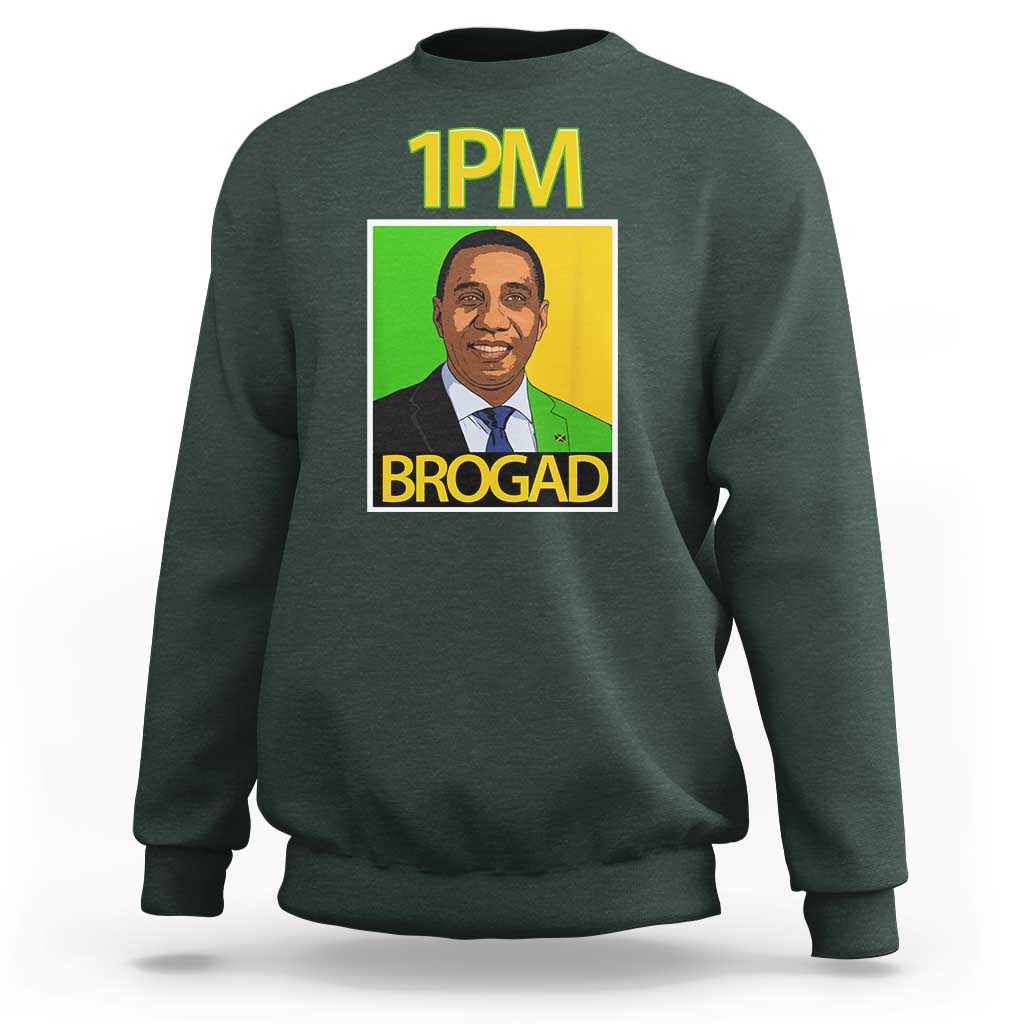 1PM BROGAD JLP Supporter Andrew Holness Sweatshirt Jamaica Labor Party Politics - Wonder Print Shop