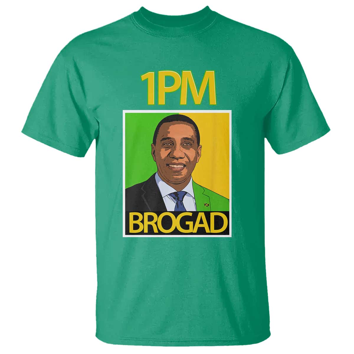 1PM BROGAD JLP Supporter Andrew Holness T Shirt Jamaica Labor Party Politics - Wonder Print Shop