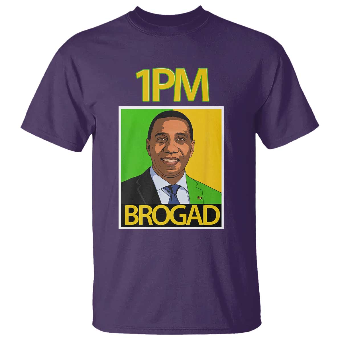 1PM BROGAD JLP Supporter Andrew Holness T Shirt Jamaica Labor Party Politics - Wonder Print Shop