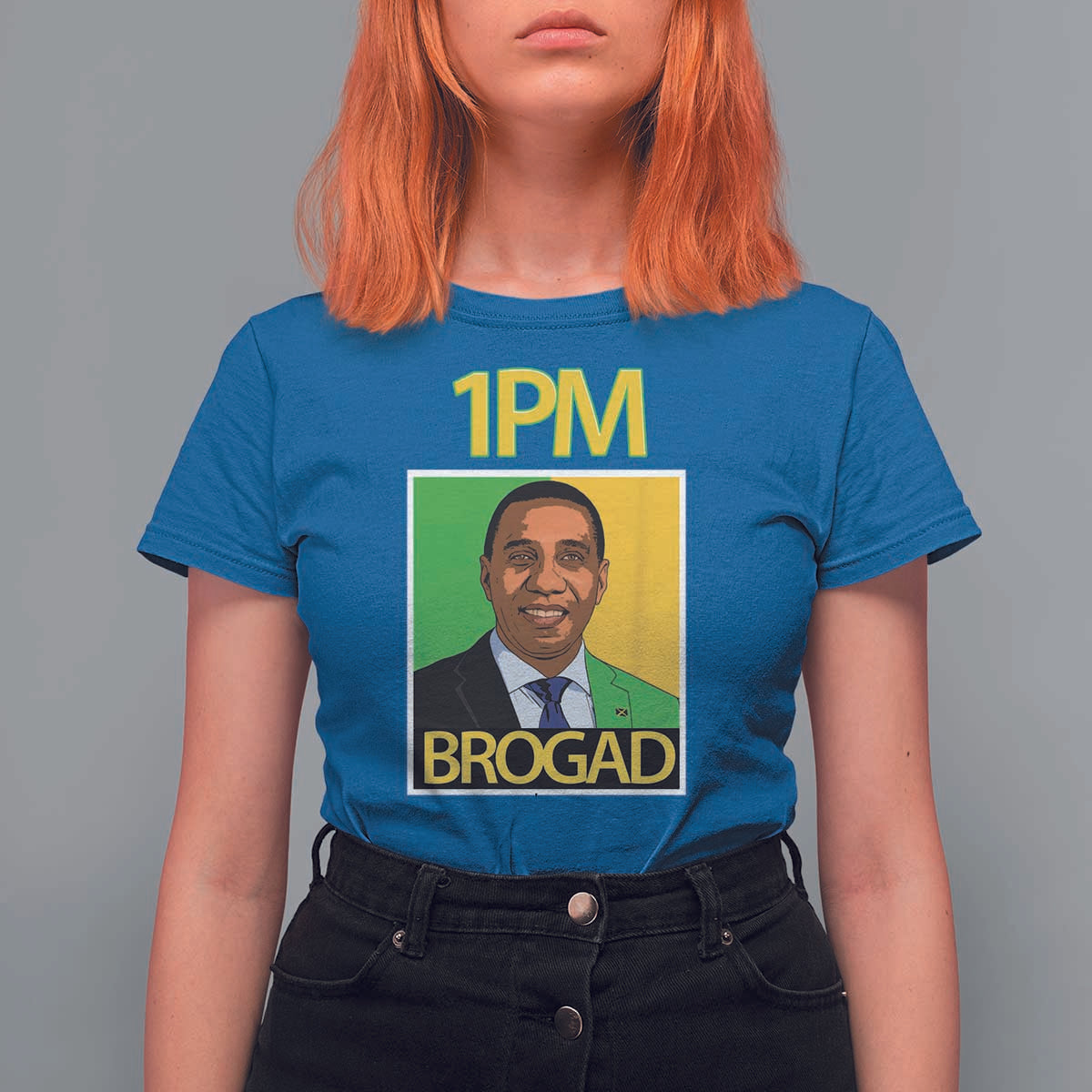 1PM BROGAD JLP Supporter Andrew Holness T Shirt For Women Jamaica Labor Party Politics - Wonder Print Shop