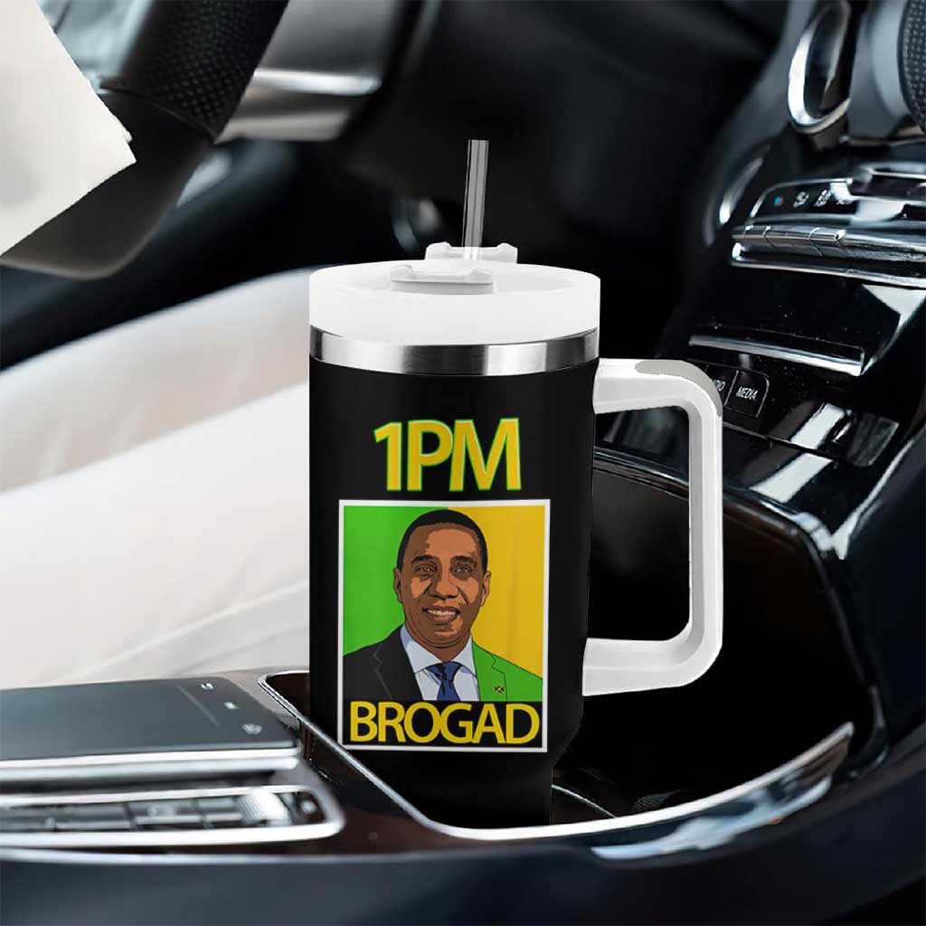 1PM BROGAD JLP Supporter Andrew Holness Tumbler With Handle Jamaica Labor Party Politics - Wonder Print Shop