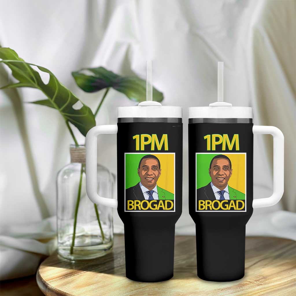 1PM BROGAD JLP Supporter Andrew Holness Tumbler With Handle Jamaica Labor Party Politics - Wonder Print Shop