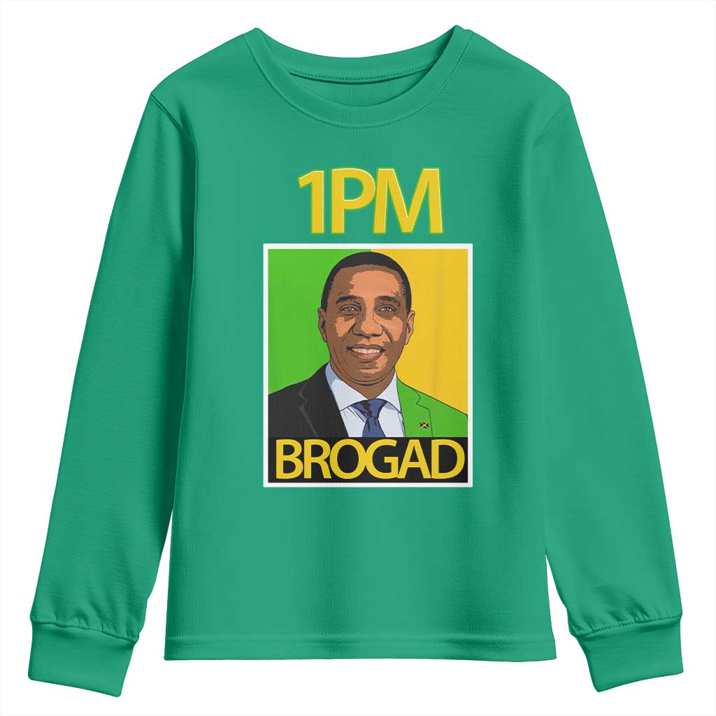 1PM BROGAD JLP Supporter Andrew Holness Youth Sweatshirt Jamaica Labor Party Politics - Wonder Print Shop
