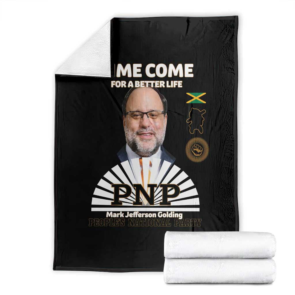 Mark Golding PNP Supporter Throw Blanket Time Come for a Better Life Jamaica Politics People's National Party - Wonder Print Shop