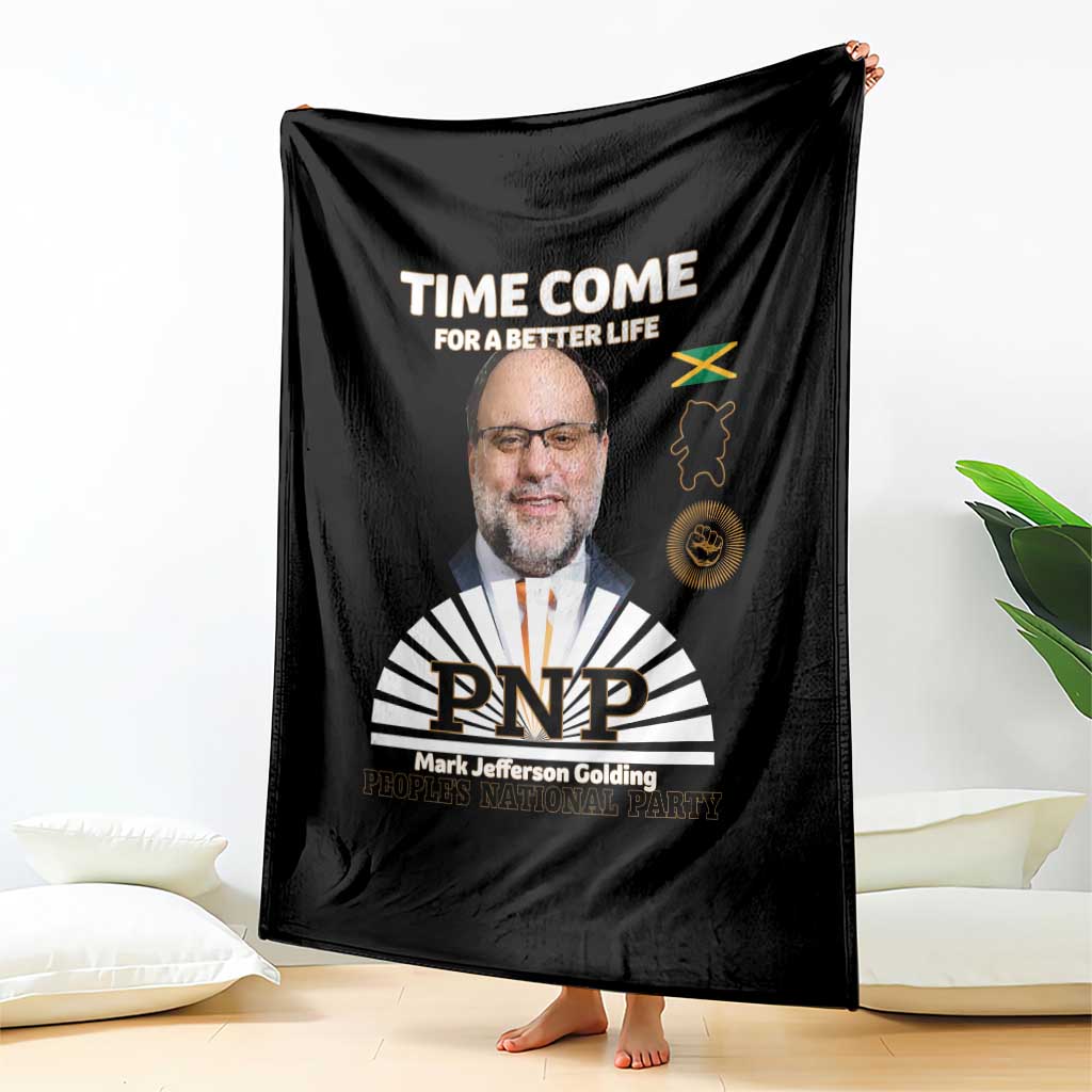 Mark Golding PNP Supporter Throw Blanket Time Come for a Better Life Jamaica Politics People's National Party - Wonder Print Shop