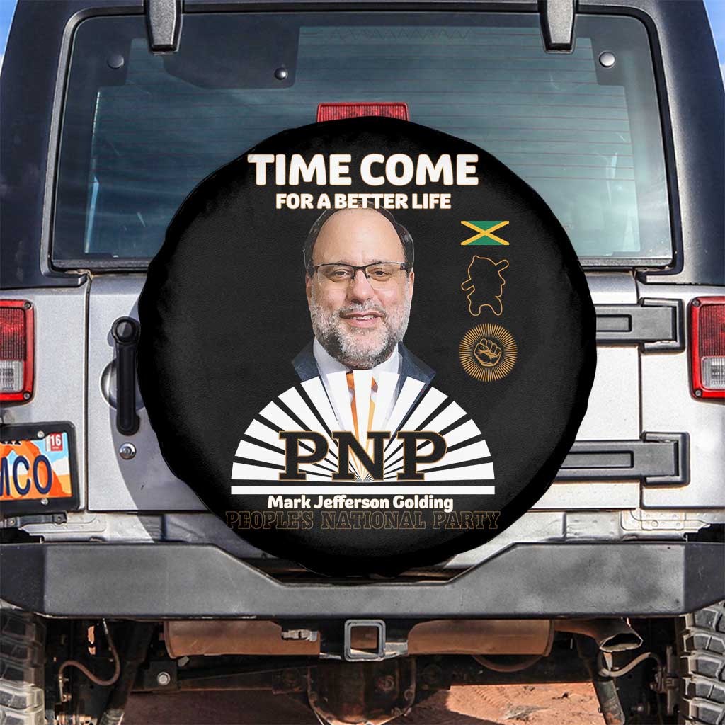 Mark Golding PNP Supporter Spare Tire Cover Time Come for a Better Life Jamaica Politics People's National Party - Wonder Print Shop