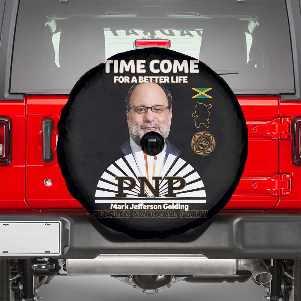 Mark Golding PNP Supporter Spare Tire Cover Time Come for a Better Life Jamaica Politics People's National Party - Wonder Print Shop