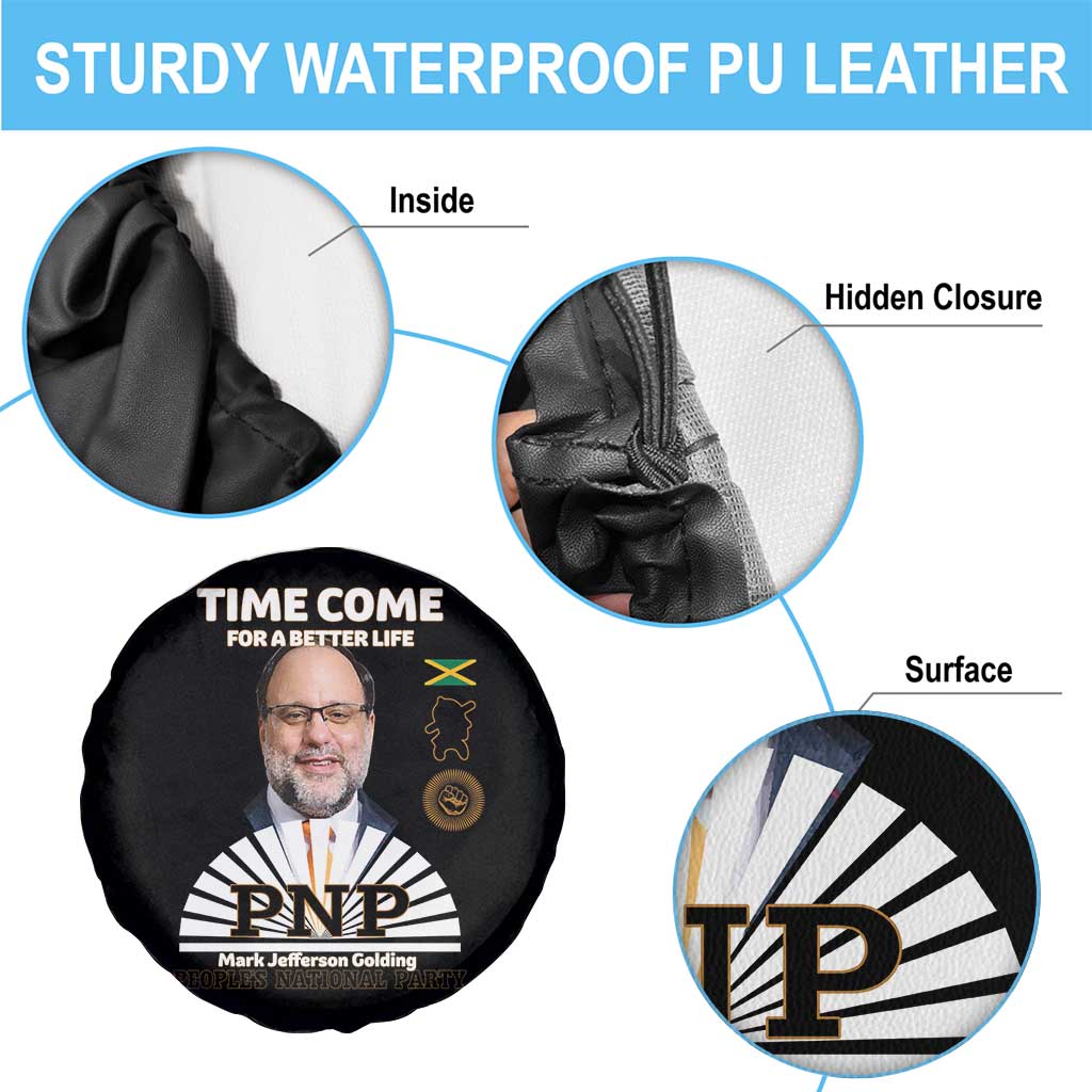 Mark Golding PNP Supporter Spare Tire Cover Time Come for a Better Life Jamaica Politics People's National Party - Wonder Print Shop