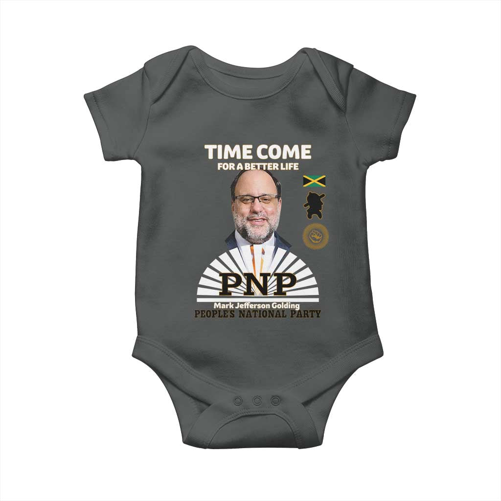 Mark Golding PNP Supporter Baby Onesie Time Come for a Better Life Jamaica Politics People's National Party - Wonder Print Shop