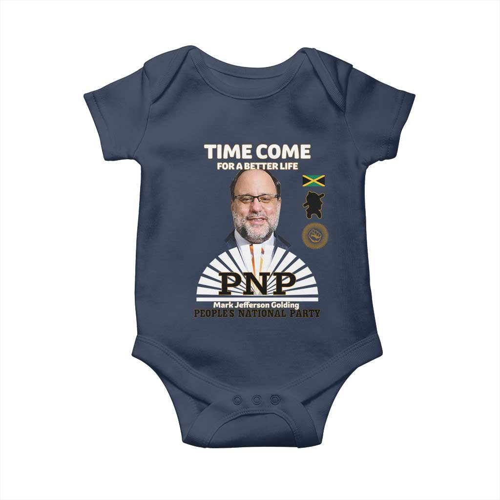 Mark Golding PNP Supporter Baby Onesie Time Come for a Better Life Jamaica Politics People's National Party - Wonder Print Shop