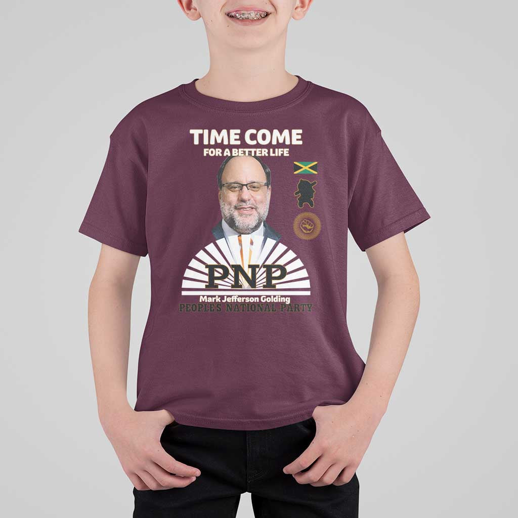 Mark Golding PNP Supporter T Shirt For Kid Time Come for a Better Life Jamaica Politics People's National Party - Wonder Print Shop