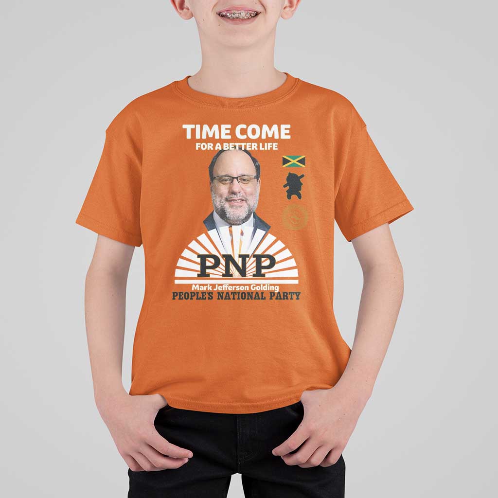 Mark Golding PNP Supporter T Shirt For Kid Time Come for a Better Life Jamaica Politics People's National Party - Wonder Print Shop