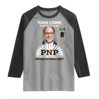 Mark Golding PNP Supporter Raglan Shirt Time Come for a Better Life Jamaica Politics People's National Party - Wonder Print Shop