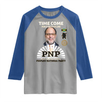 Mark Golding PNP Supporter Raglan Shirt Time Come for a Better Life Jamaica Politics People's National Party - Wonder Print Shop
