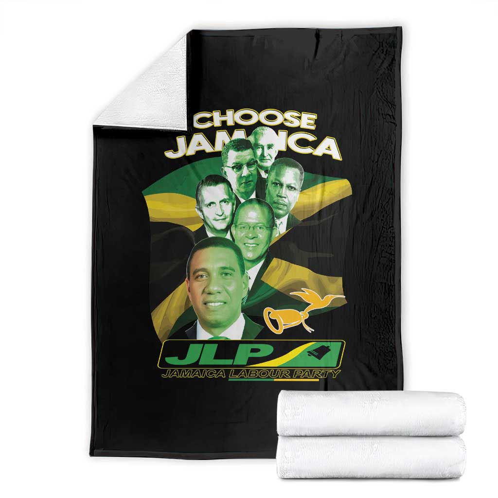 Choose Jamaica JLP Supporter Throw Blanket Patriotic Leaders Jamaica Jamaica Labor Party Politics - Wonder Print Shop