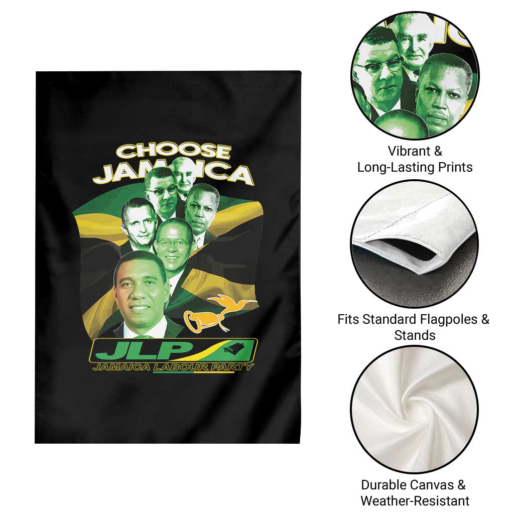Choose Jamaica JLP Supporter Garden Flag Patriotic Leaders Jamaica Jamaica Labor Party Politics - Wonder Print Shop