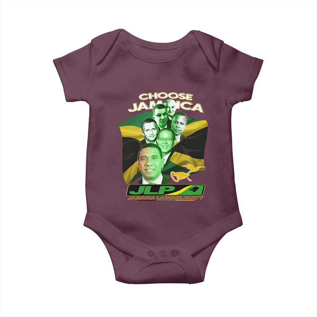 Choose Jamaica JLP Supporter Baby Onesie Patriotic Leaders Jamaica Jamaica Labor Party Politics - Wonder Print Shop