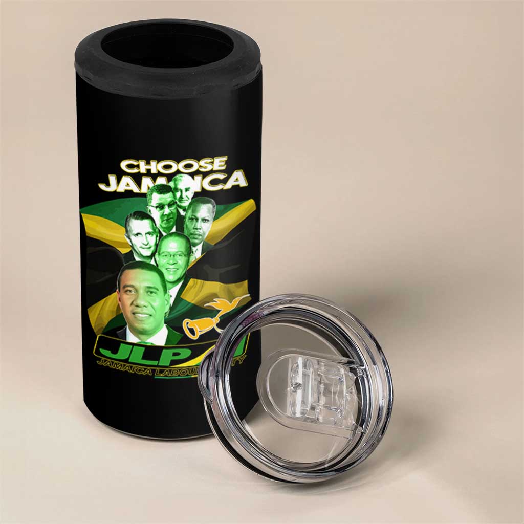 Choose Jamaica JLP Supporter 4 in 1 Can Cooler Tumbler Patriotic Leaders Jamaica Jamaica Labor Party Politics - Wonder Print Shop
