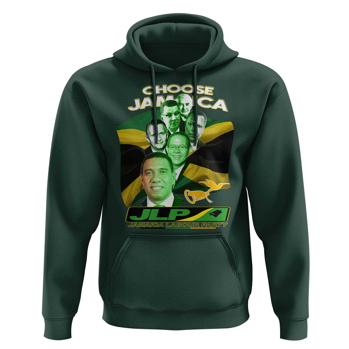 Choose Jamaica JLP Supporter Hoodie Patriotic Leaders Jamaica Jamaica Labor Party Politics - Wonder Print Shop