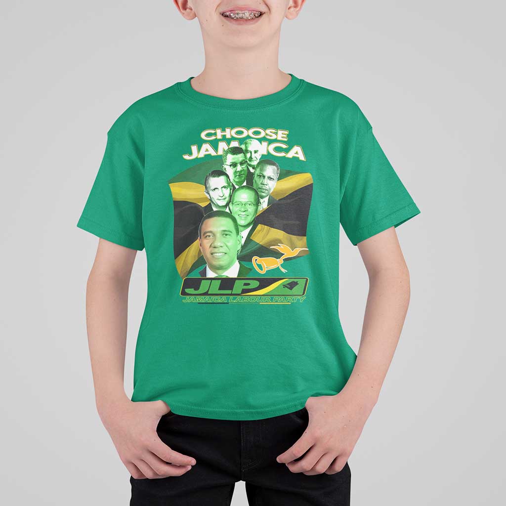 Choose Jamaica JLP Supporter T Shirt For Kid Patriotic Leaders Jamaica Jamaica Labor Party Politics - Wonder Print Shop