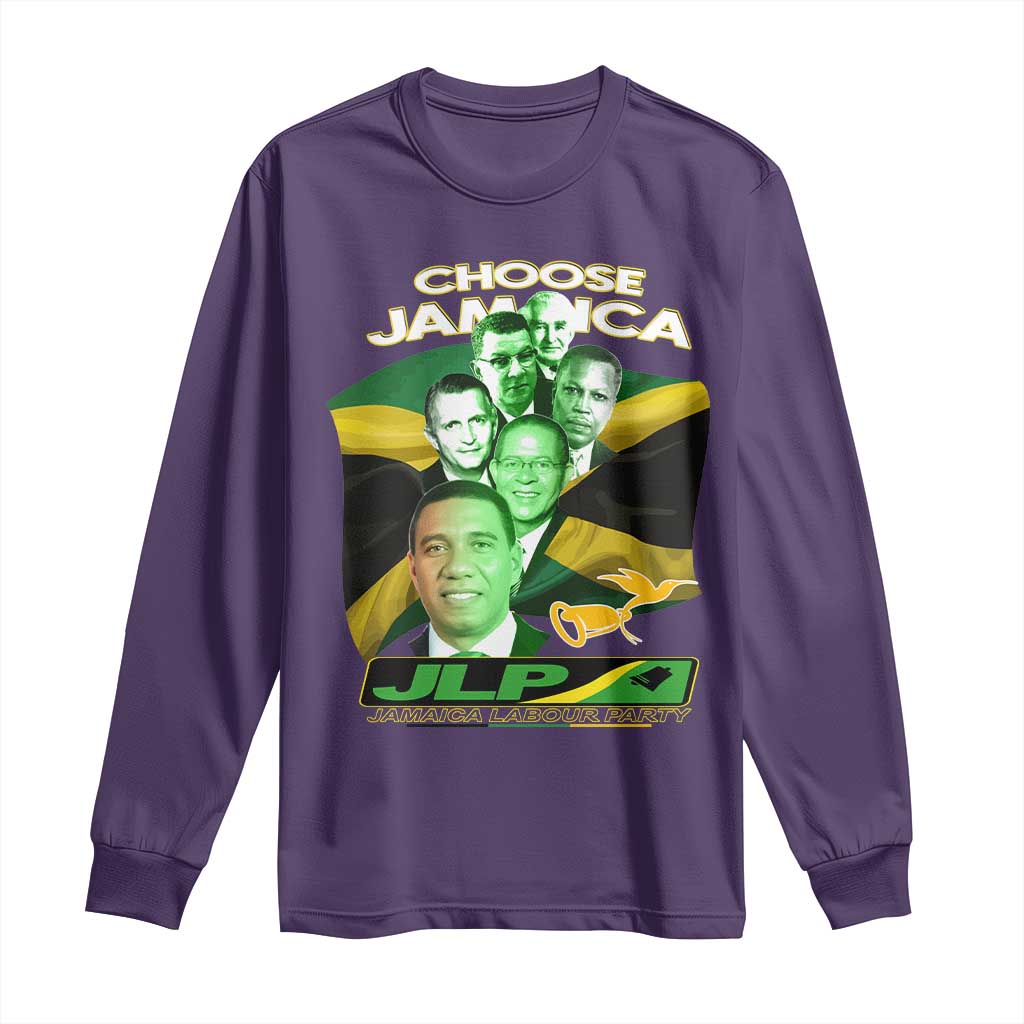 Choose Jamaica JLP Supporter Long Sleeve Shirt Patriotic Leaders Jamaica Jamaica Labor Party Politics - Wonder Print Shop