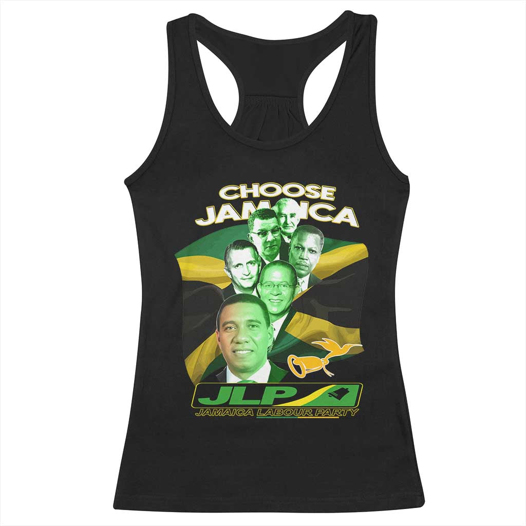 Choose Jamaica JLP Supporter Racerback Tank Top Patriotic Leaders Jamaica Jamaica Labor Party Politics - Wonder Print Shop