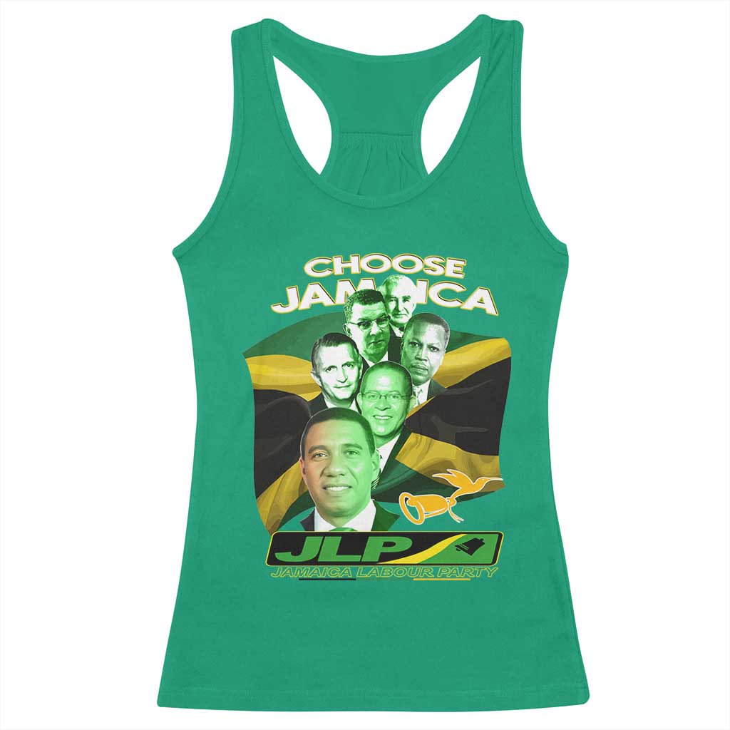 Choose Jamaica JLP Supporter Racerback Tank Top Patriotic Leaders Jamaica Jamaica Labor Party Politics - Wonder Print Shop