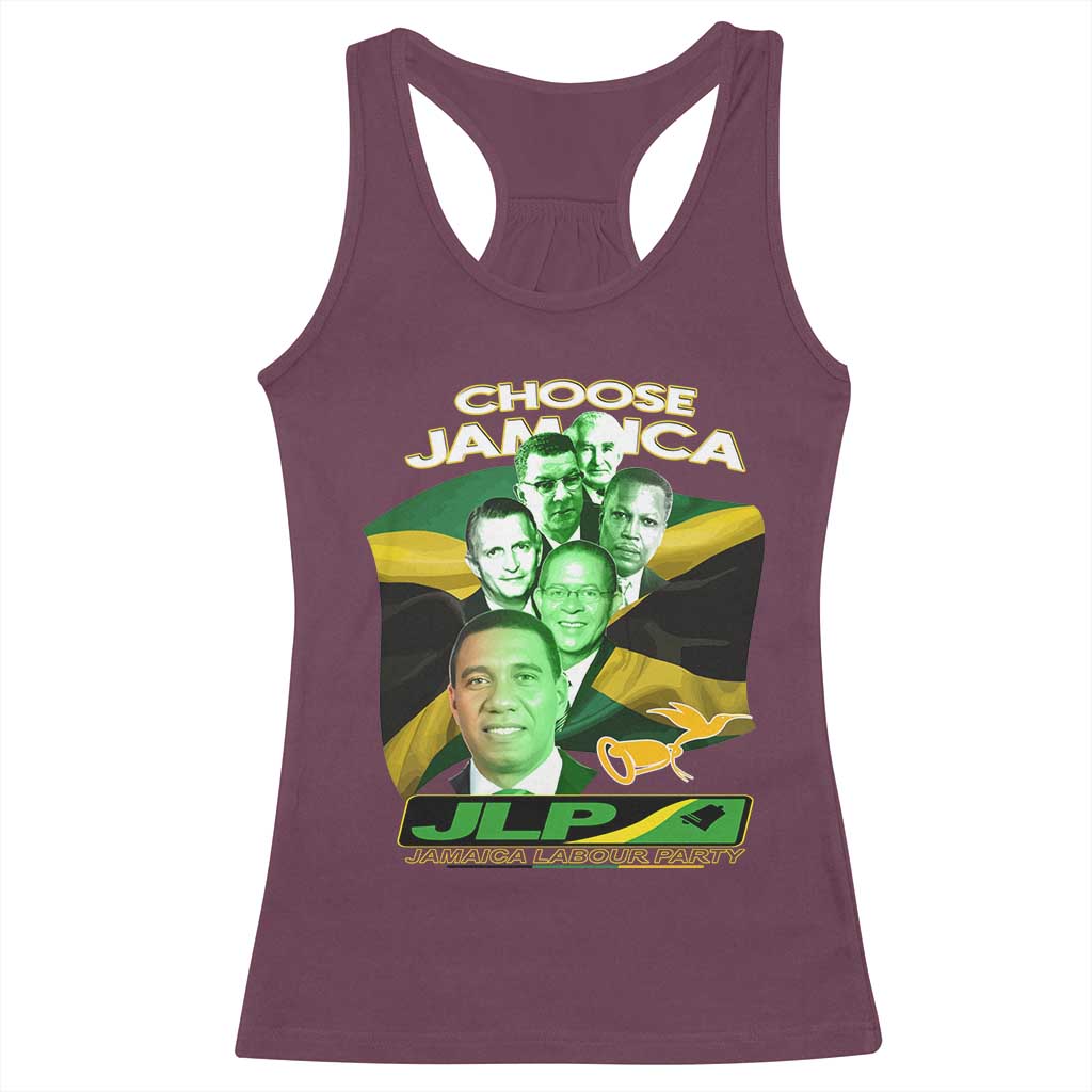 Choose Jamaica JLP Supporter Racerback Tank Top Patriotic Leaders Jamaica Jamaica Labor Party Politics - Wonder Print Shop