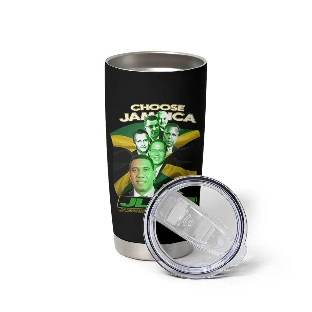 Choose Jamaica JLP Supporter Tumbler Cup Patriotic Leaders Jamaica Jamaica Labor Party Politics - Wonder Print Shop