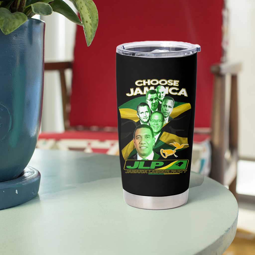 Choose Jamaica JLP Supporter Tumbler Cup Patriotic Leaders Jamaica Jamaica Labor Party Politics - Wonder Print Shop