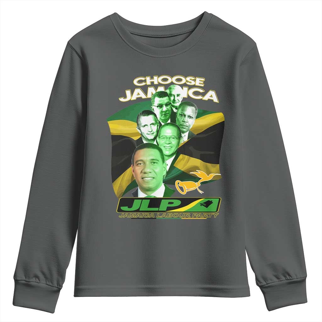 Choose Jamaica JLP Supporter Youth Sweatshirt Patriotic Leaders Jamaica Jamaica Labor Party Politics - Wonder Print Shop