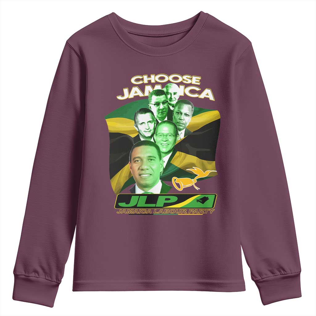 Choose Jamaica JLP Supporter Youth Sweatshirt Patriotic Leaders Jamaica Jamaica Labor Party Politics - Wonder Print Shop