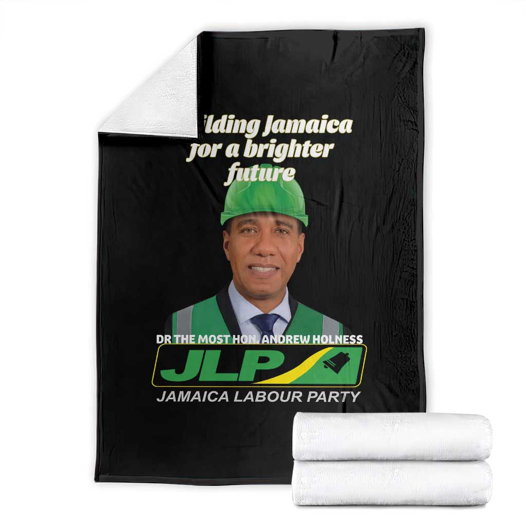 Dr Most Hon Andrew Holness JLP Supporter Throw Blanket Building Jamaica for a Brighter Future Jamaica Labor Party Politics - Wonder Print Shop