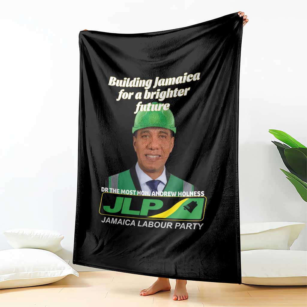 Dr Most Hon Andrew Holness JLP Supporter Throw Blanket Building Jamaica for a Brighter Future Jamaica Labor Party Politics - Wonder Print Shop