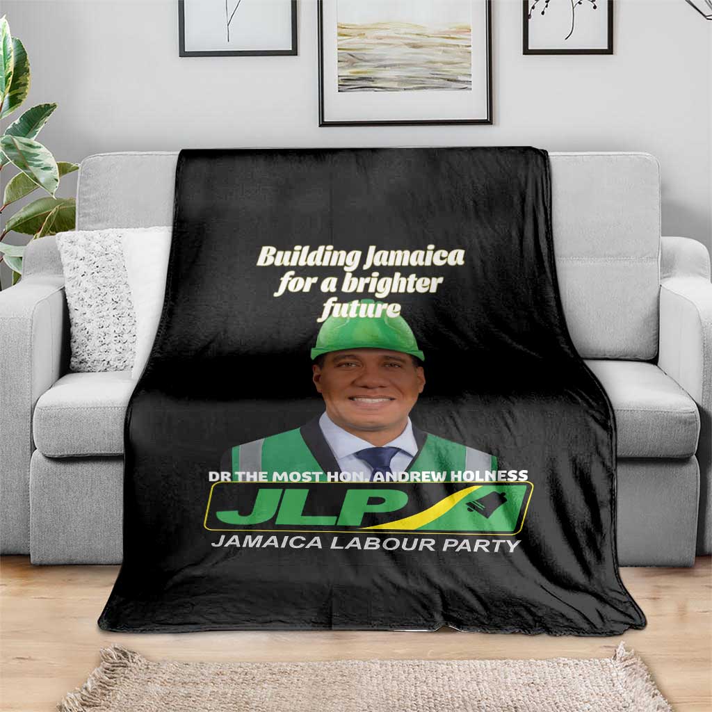 Dr Most Hon Andrew Holness JLP Supporter Throw Blanket Building Jamaica for a Brighter Future Jamaica Labor Party Politics - Wonder Print Shop