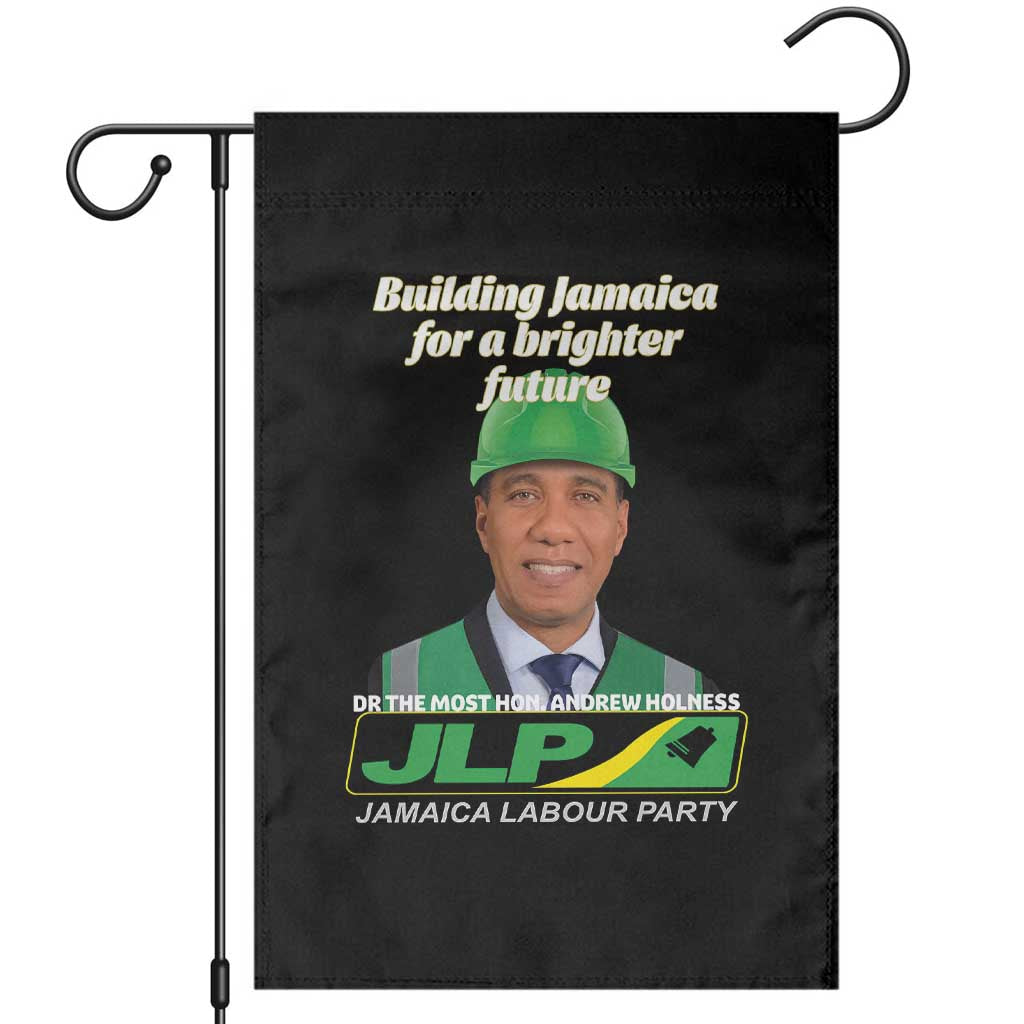 Dr Most Hon Andrew Holness JLP Supporter Garden Flag Building Jamaica for a Brighter Future Jamaica Labor Party Politics - Wonder Print Shop