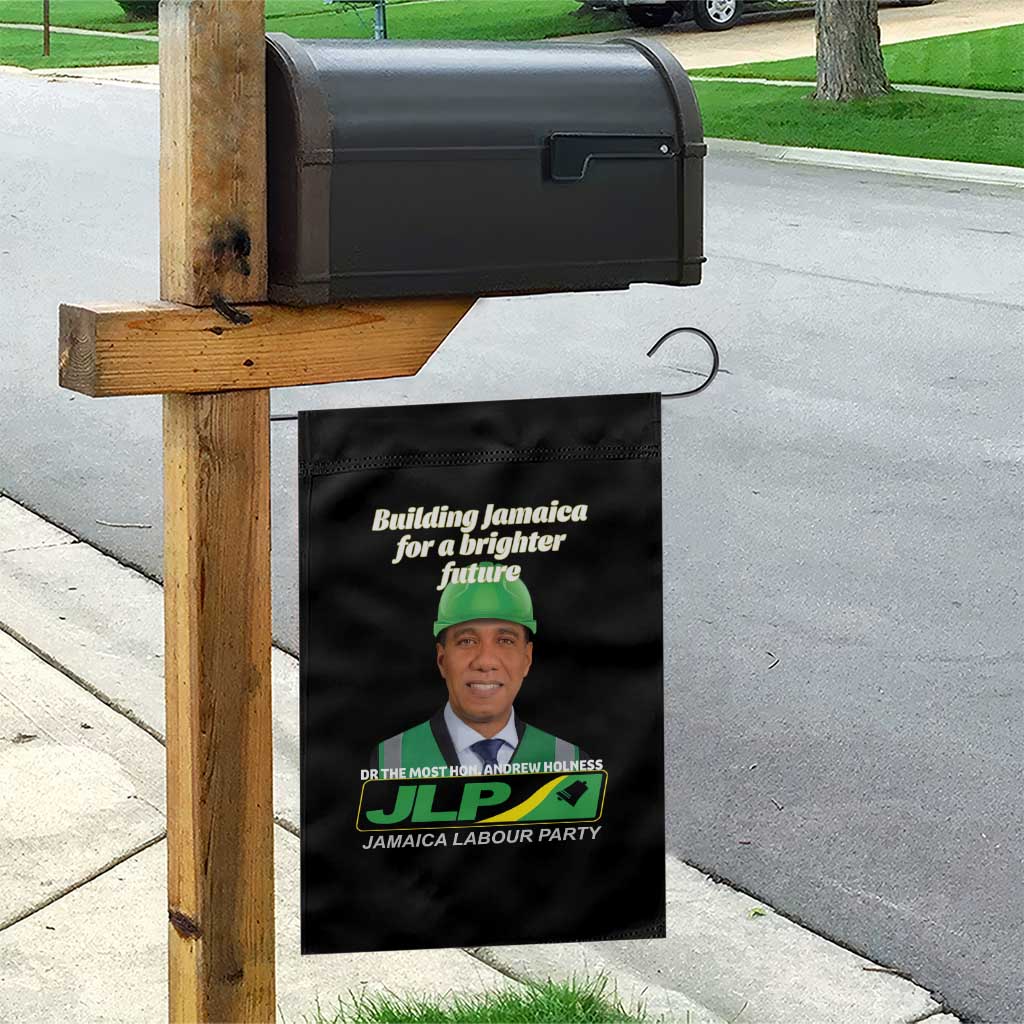 Dr Most Hon Andrew Holness JLP Supporter Garden Flag Building Jamaica for a Brighter Future Jamaica Labor Party Politics - Wonder Print Shop