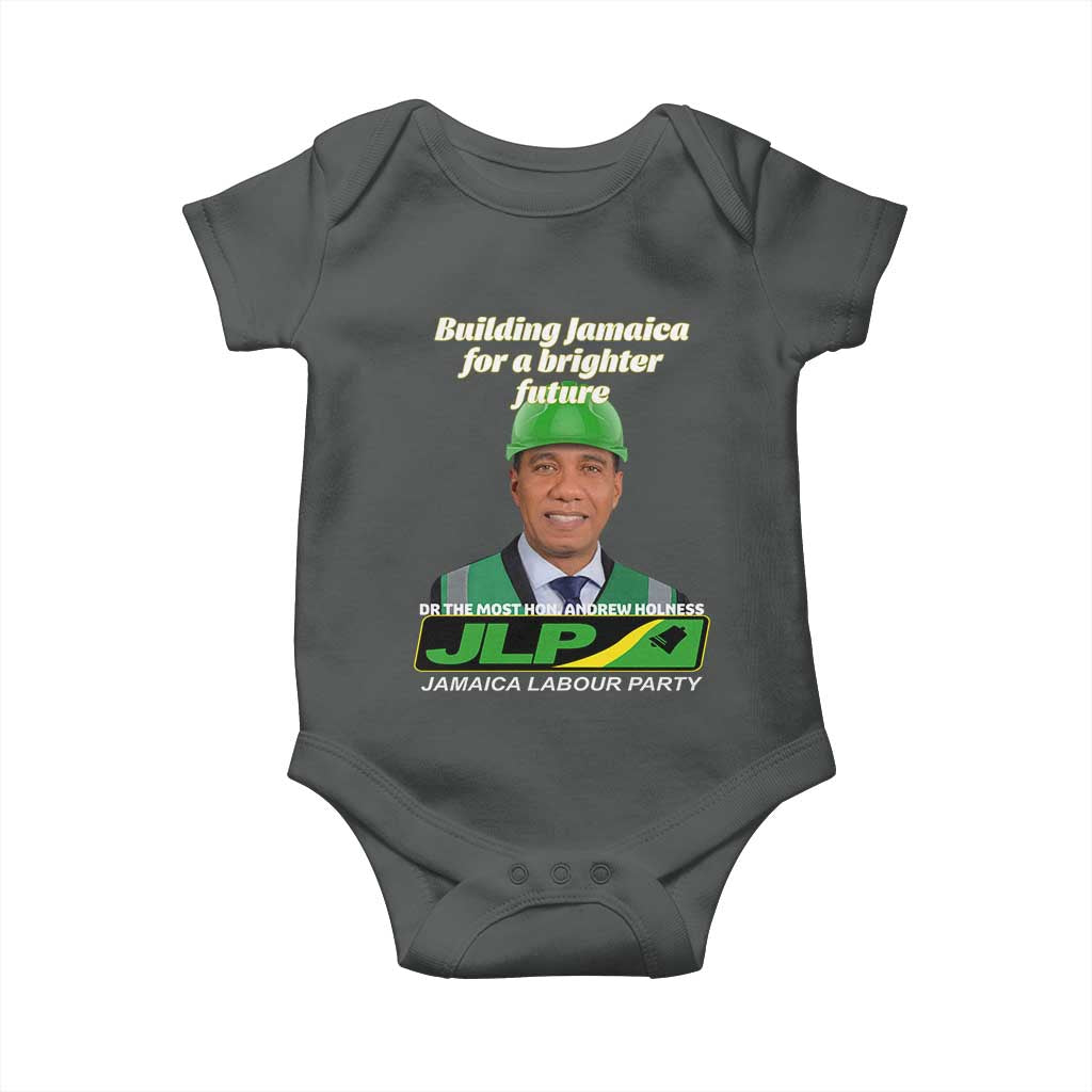 Dr Most Hon Andrew Holness JLP Supporter Baby Onesie Building Jamaica for a Brighter Future Jamaica Labor Party Politics - Wonder Print Shop